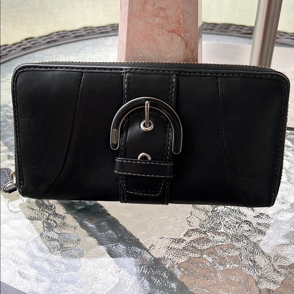 Coach soho black leather wallet - Picture 1 of 9